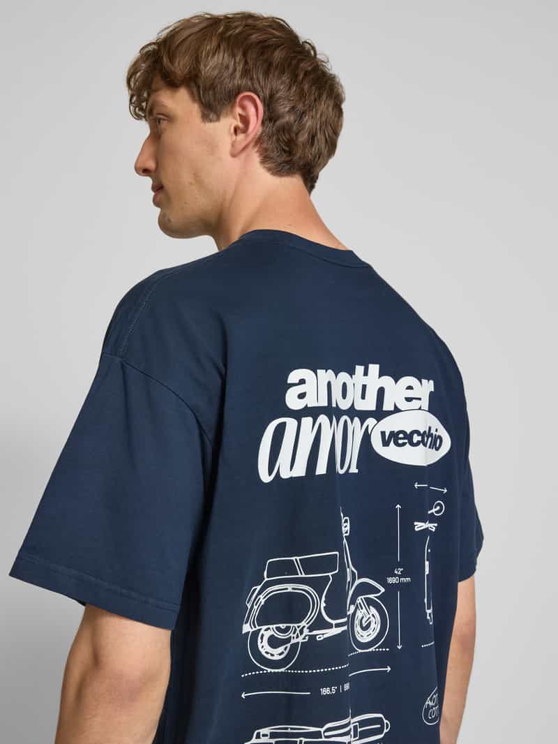 ANOTHER COTTON LAB Oversized T-shirt met labelprint model 'Amor Vecchio'