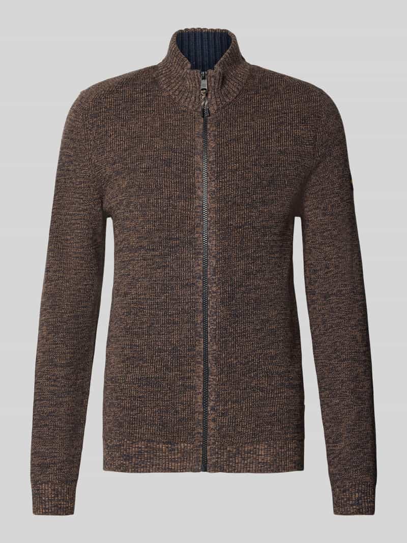 camel active Slim fit gebreid jack model 'Mouline'