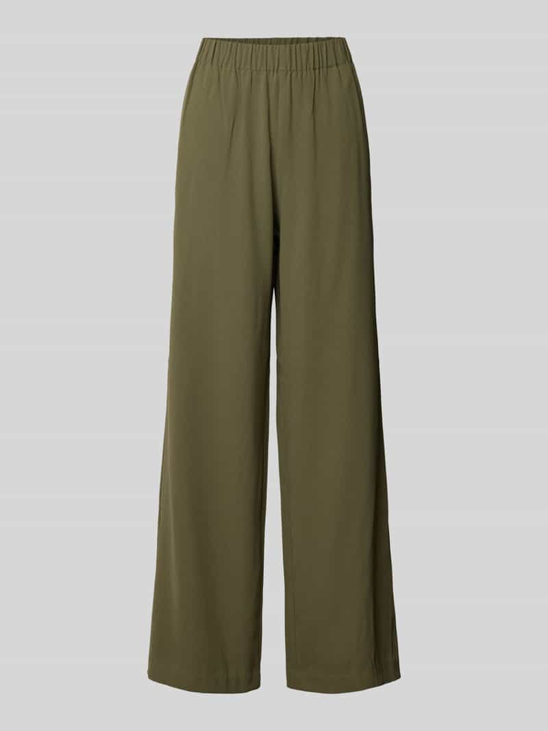 Selected Femme Wide leg stoffen broek met elastische band, model 'TINNI'