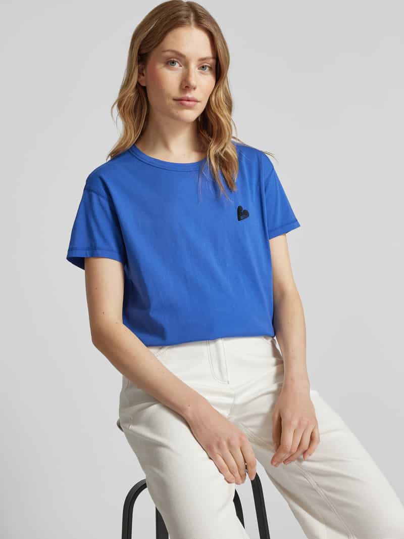 Zadig & Voltaire T-shirt met motief- en labelstitching model 'MARTA'
