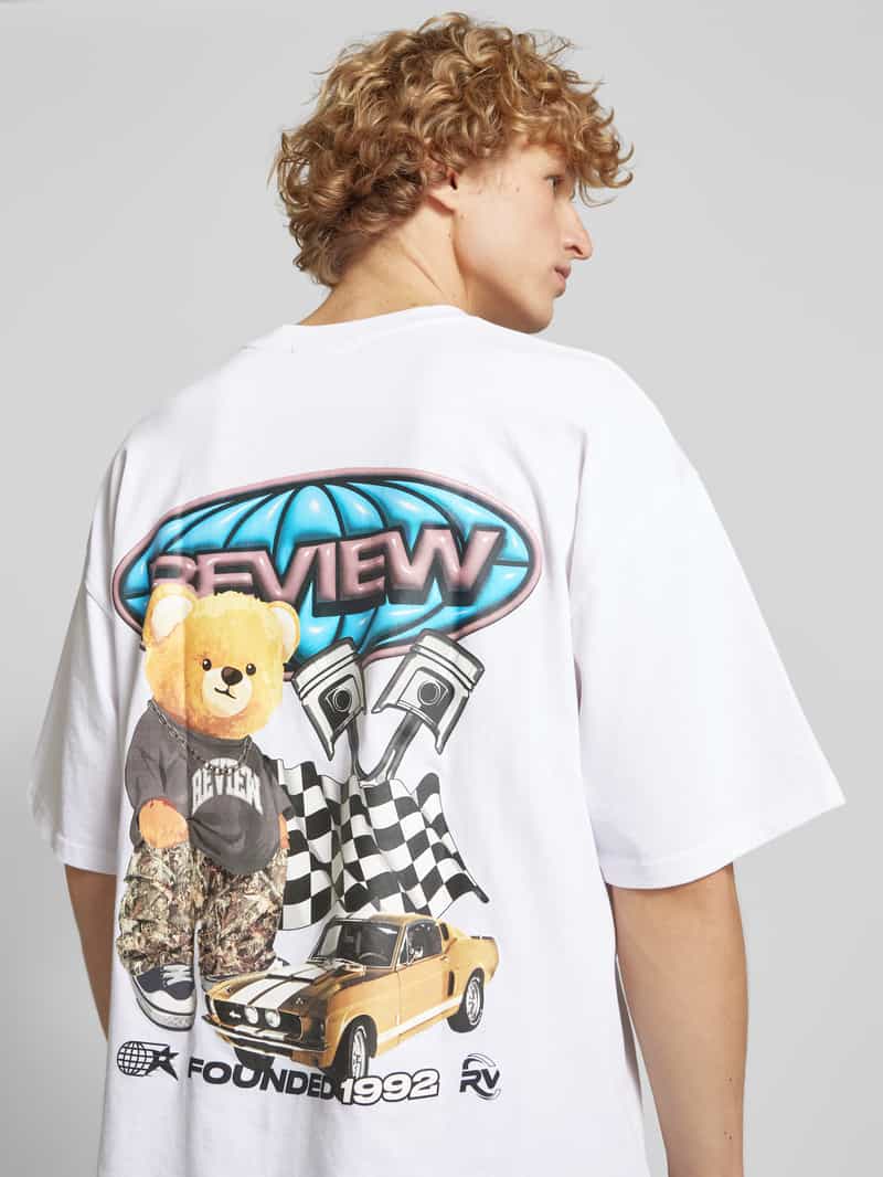 REVIEW Oversized T-shirt met labelprint
