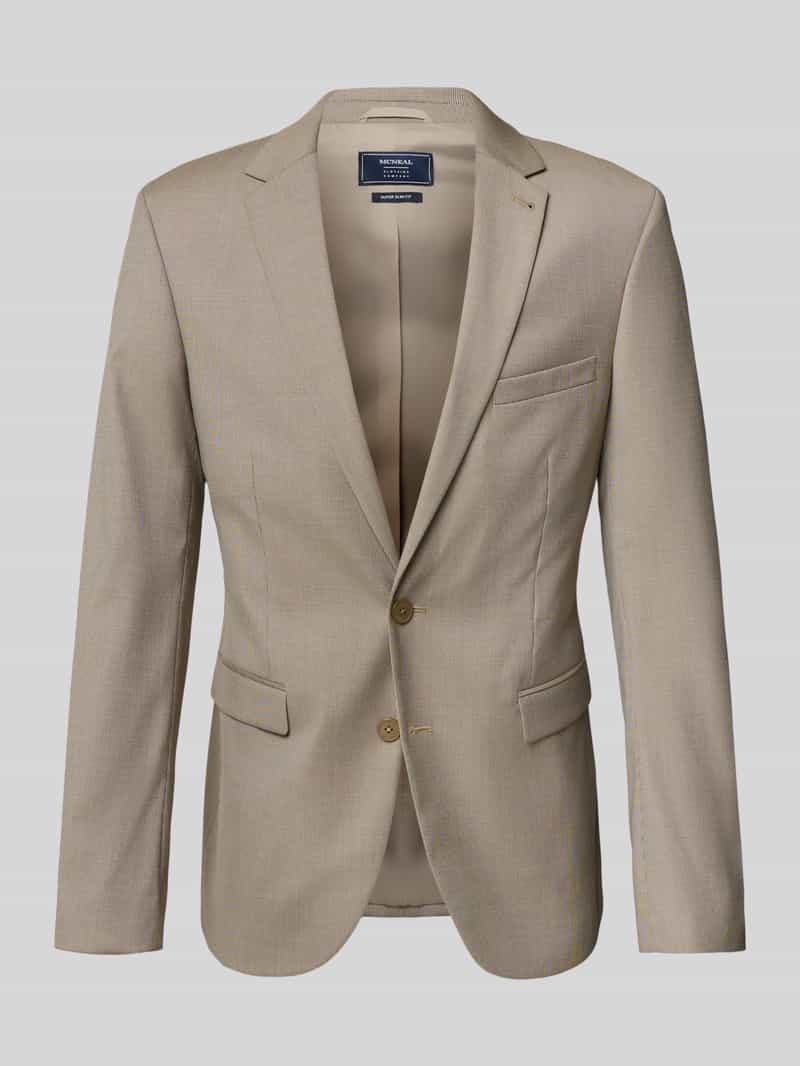 Super slim fit 2-knoops colbert met klepzakken