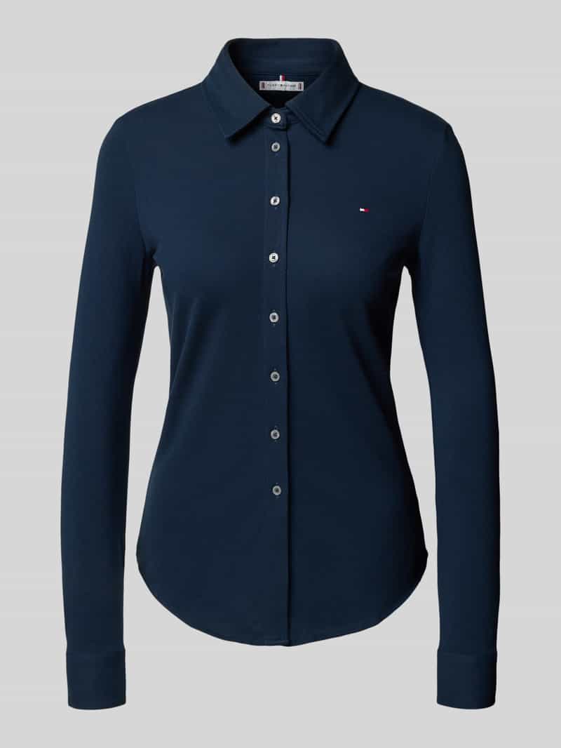 Tommy Hilfiger Shaped fit overhemdblouse van katoenmix