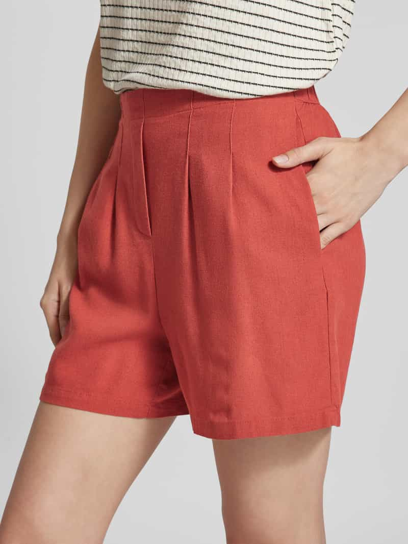 Vero Moda High waist korte broek van een mix van viscose en linnen