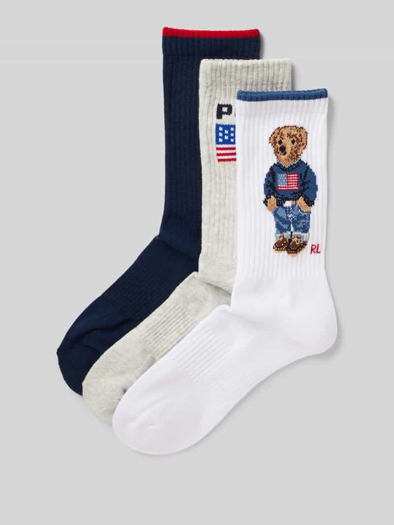 Polo Ralph Lauren Sokken met labeldetail in een set van 3 paar