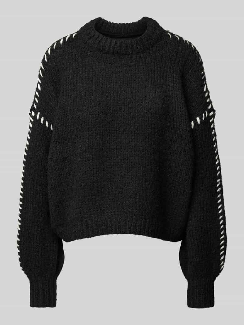 Vero Moda Relaxed fit gebreide pullover met contrastdetail model 'FENG'