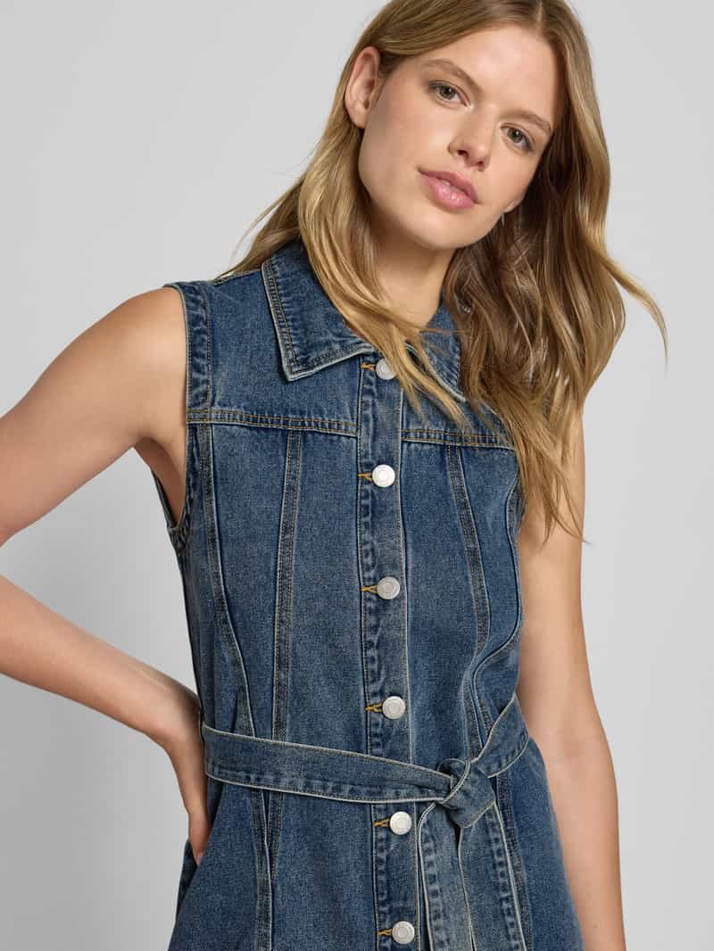 Noisy May Jeansjurk met strikceintuur model 'ALVI'