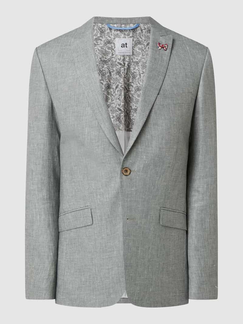 -knoops colbert van linnenmix, model 'Taddero' ATELIER TORINO