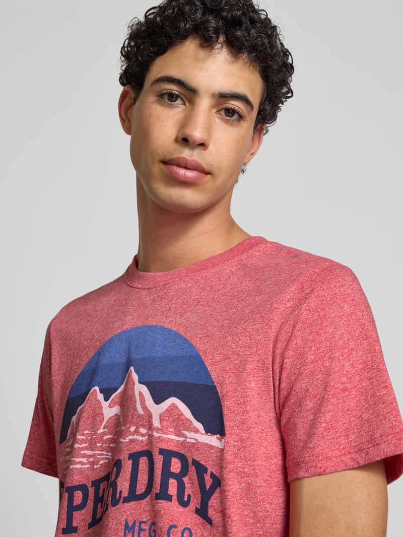 Superdry T-shirt met motief- en labelprint model 'Great Outdoors'