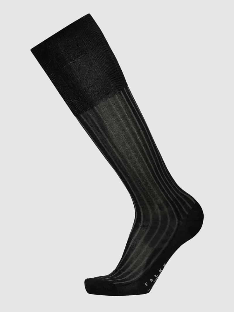 Falke Kniekousen met ribstructuur model 'Shadow'