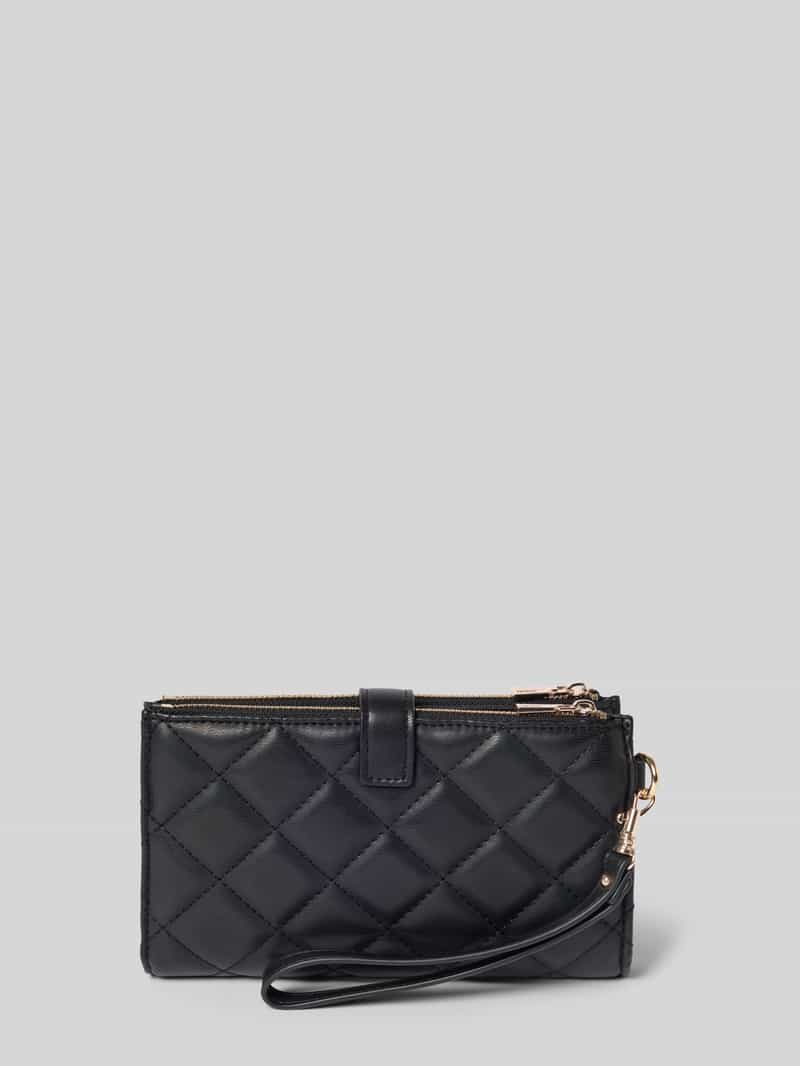 Guess Clutch met stiksels en draaglus model 'JULIET' zwart, foto 2