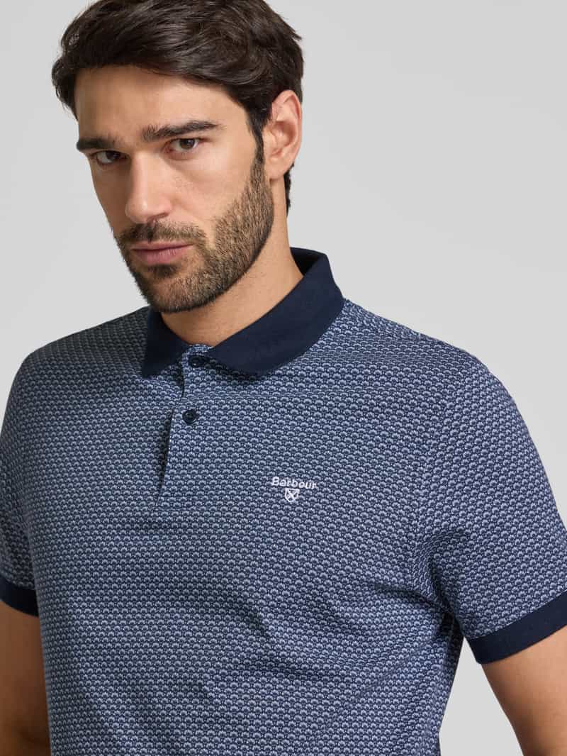 Barbour Regular fit poloshirt met labelstitching model 'Shell'