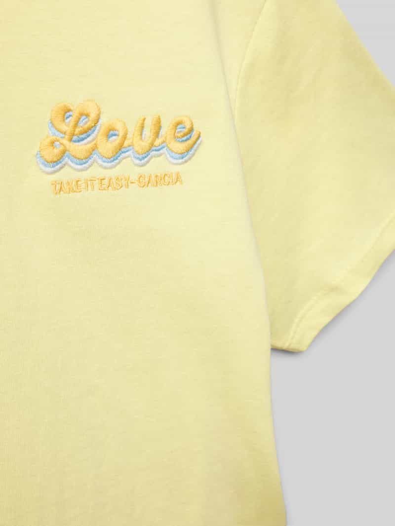 Garcia T-shirt met labelstitching