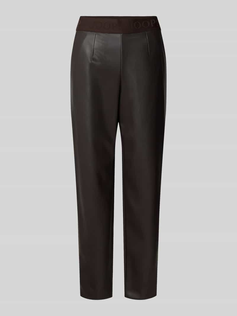 Joop! Regular fit broek in leerlook model 'PATRICIA'