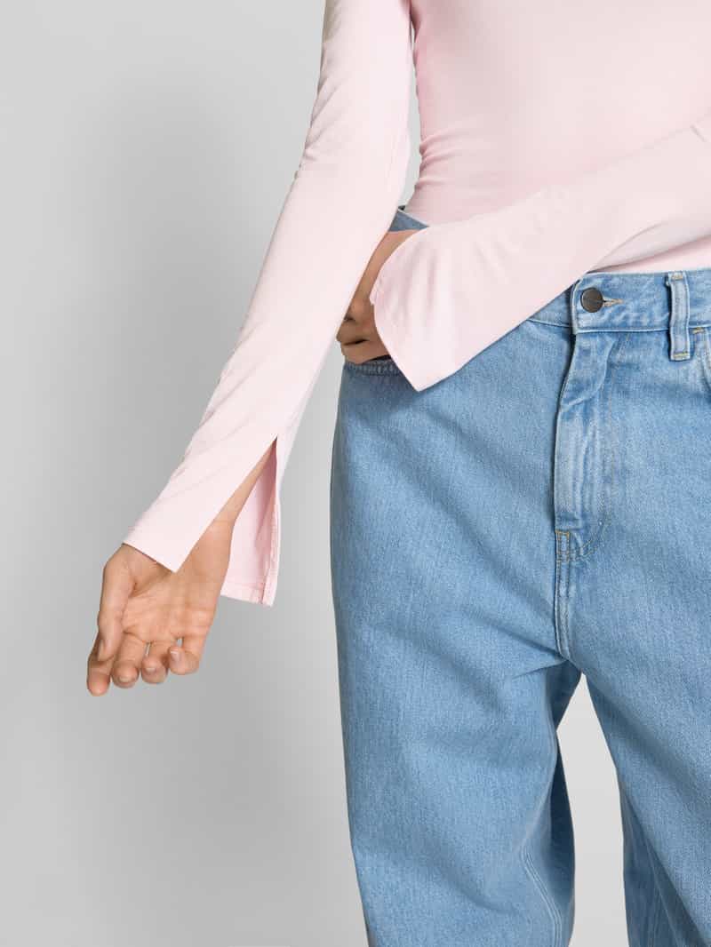 Gina Tricot Shirt met lange mouwen en ronde hals model 'Soft touch'