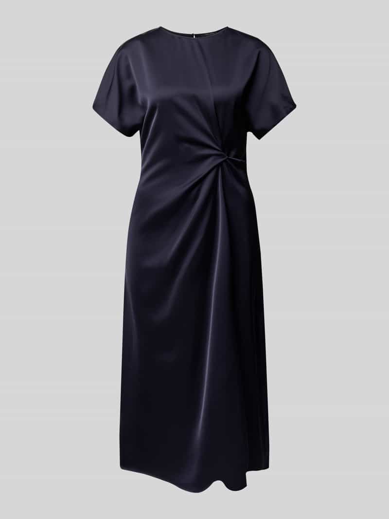 comma Midi-jurk van viscosemix met knoopdetail