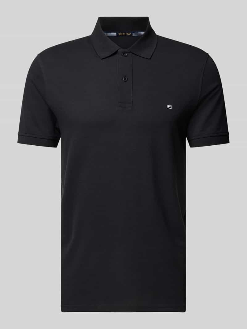 Christian Berg Men Poloshirt met labeldetail