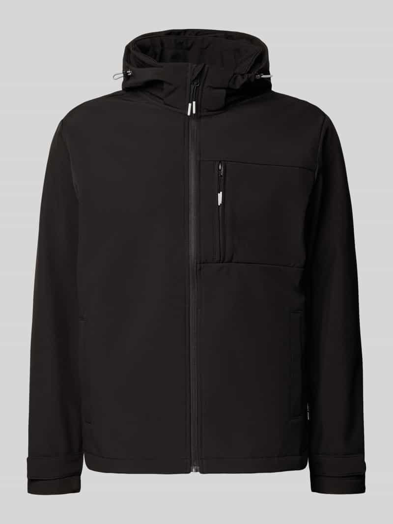 jack & jones Softshell-jack met borstzak en mouwtrensjes