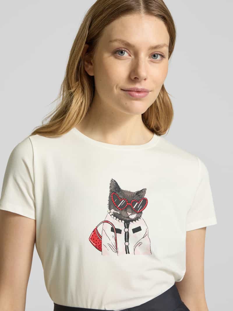 Zero T-shirt met motiefprint