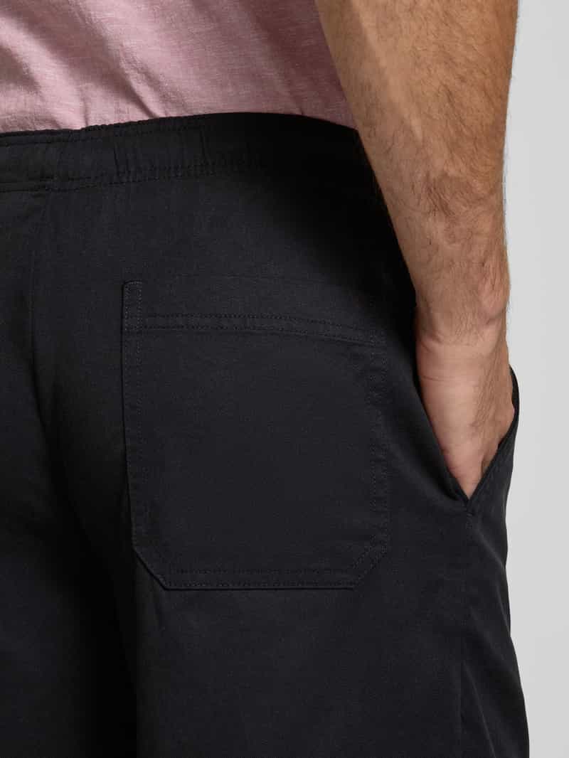 Selected Homme Loose fit korte broek met elastische band model 'THAIS SUMMER'