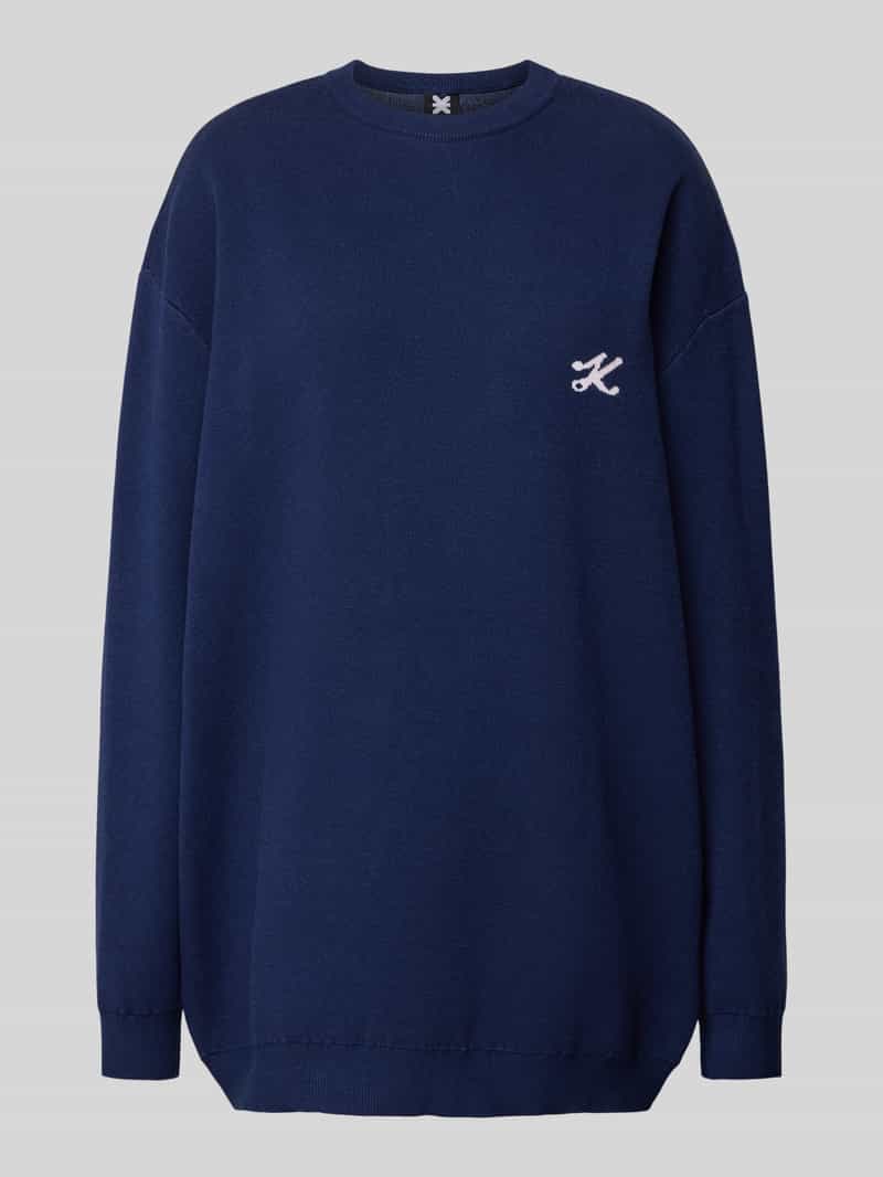 Karo Kauer Oversized gebreide pullover met labelstitching