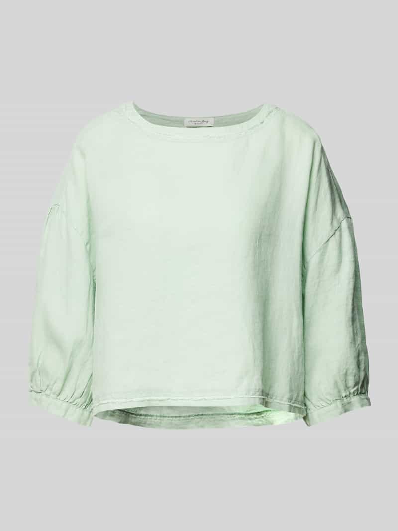 Christian Berg Woman Relaxed fit linnen blouse met 3 4-mouwen