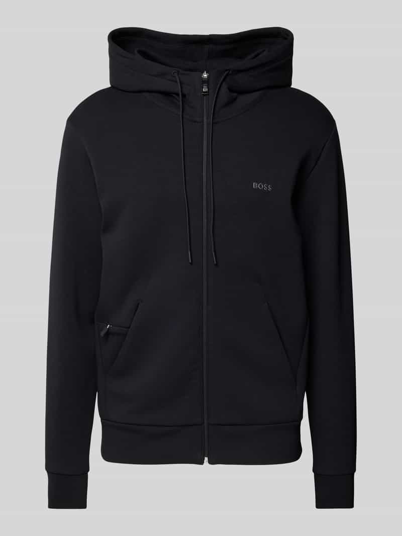 BOSS Green Sweatjack met labeldetail model 'Saggy'