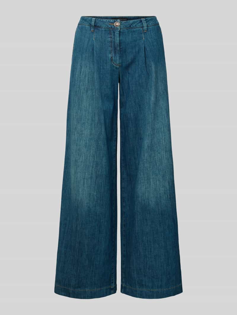 LUISA CERANO Jeans met wijde pijpen in used-look