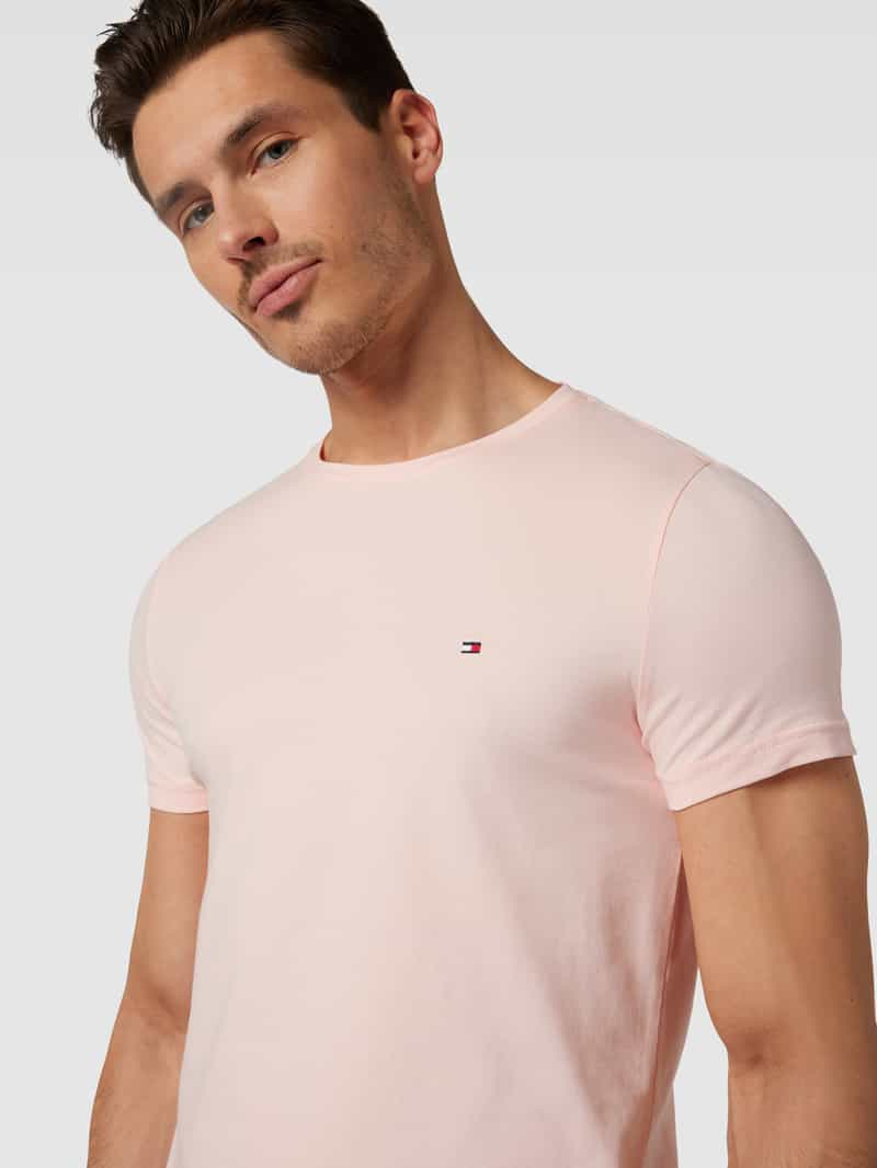 Tommy Hilfiger Slim fit T-shirt met logostitching