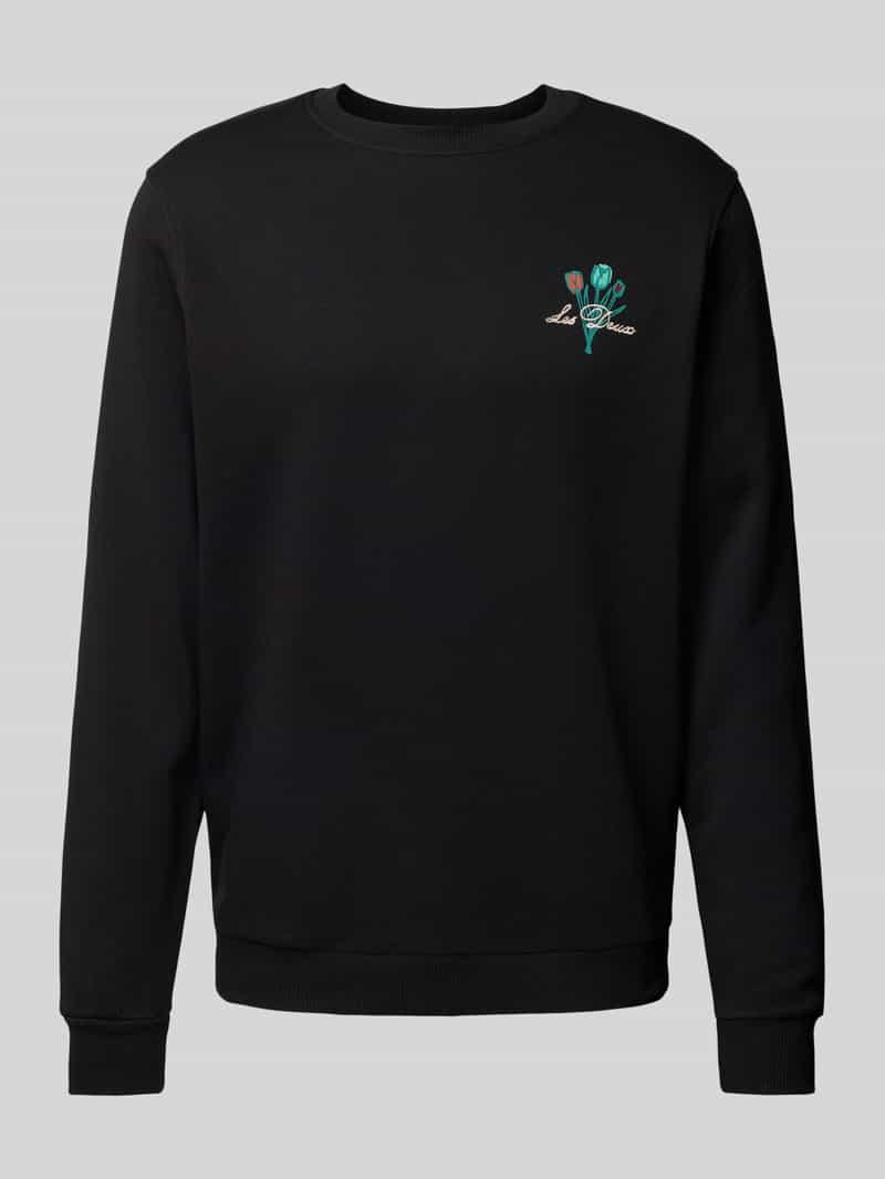 Les Deux Sweatshirt met labelstitching model 'Bruno Café'
