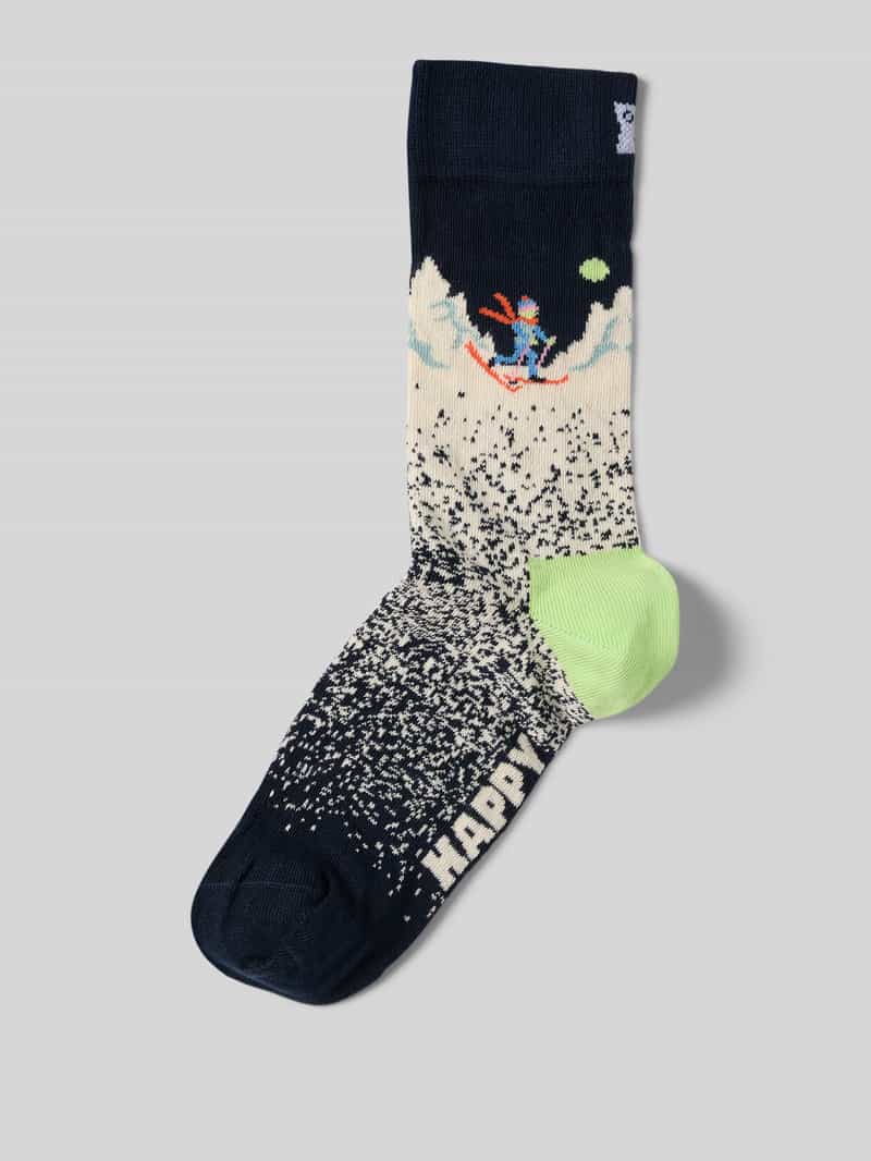 Happy Socks Sokken in een all-over look model 'Snowy Night'