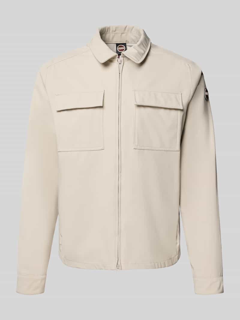 Regular fit overhemdjack met platte kraag