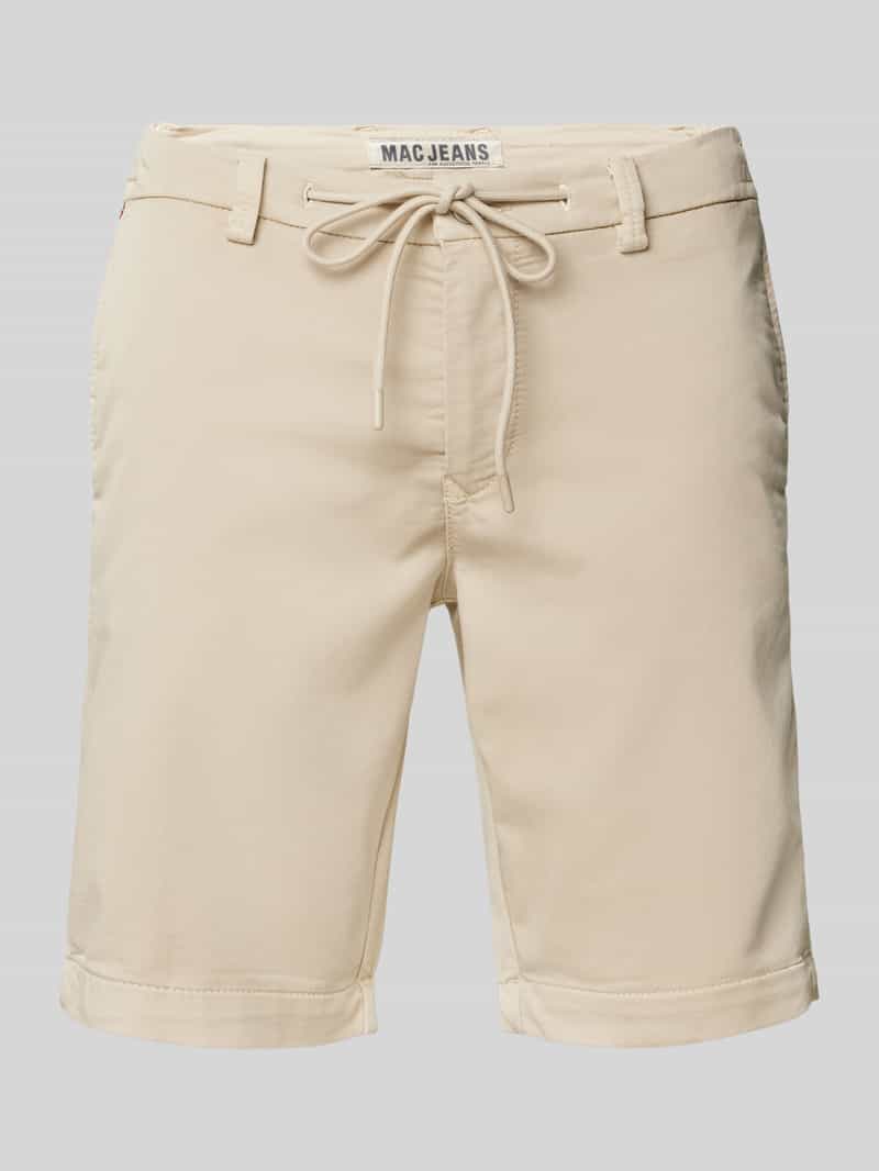 MAC Korte regular fit broek met tunnelkoord