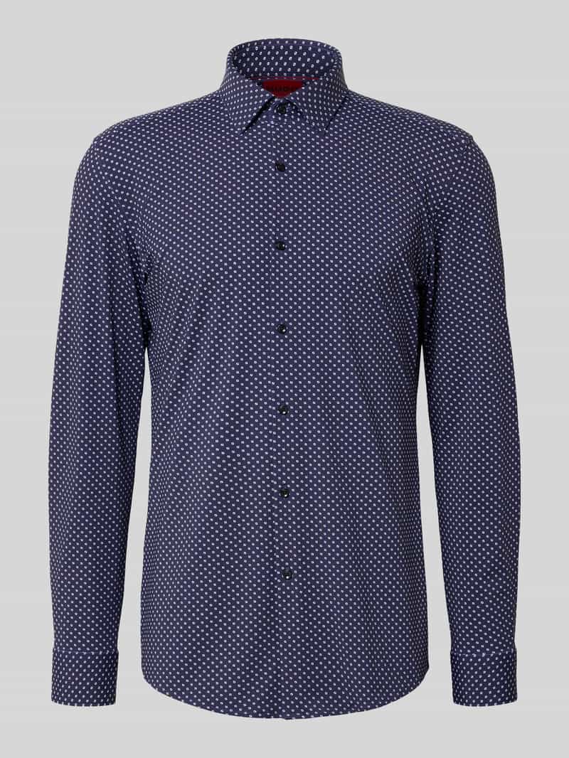 HUGO Slim fit zakelijk overhemd van licht stretchmateriaal model 'KENNO'