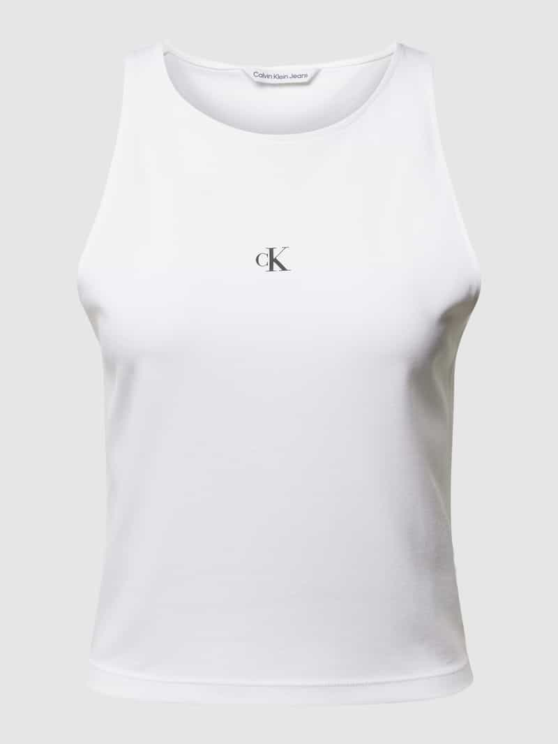 Calvin Klein Jeans Top met labelprint model 'ARCHIVAL MILANO'