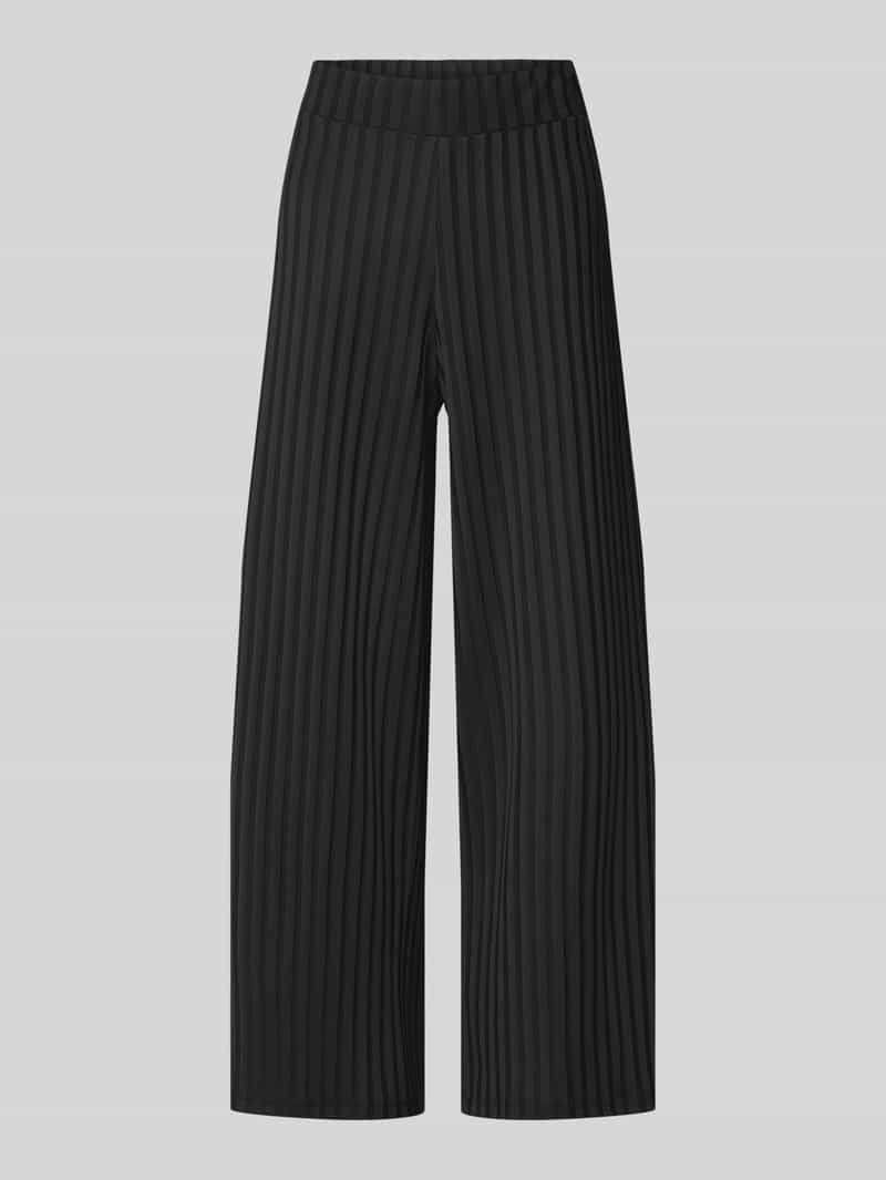 MORE & MORE Wide leg stoffen broek met structuurmotief