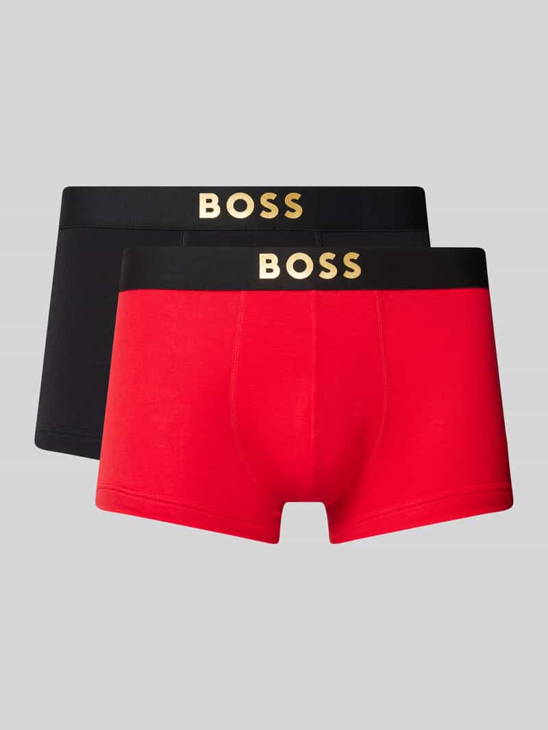 Boss Boxershort met labelprint in een set van 2 stuks