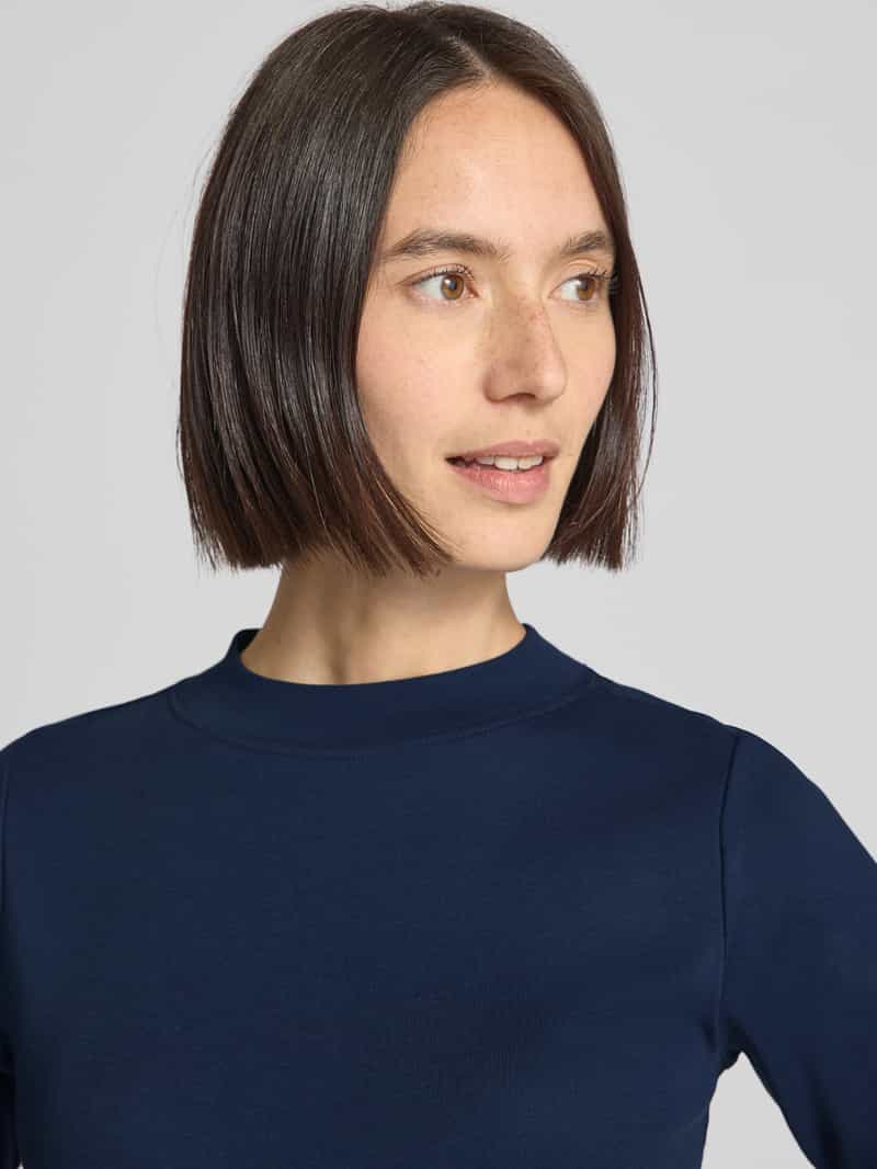 Christian Berg Woman T-shirt met geribde opstaande kraag
