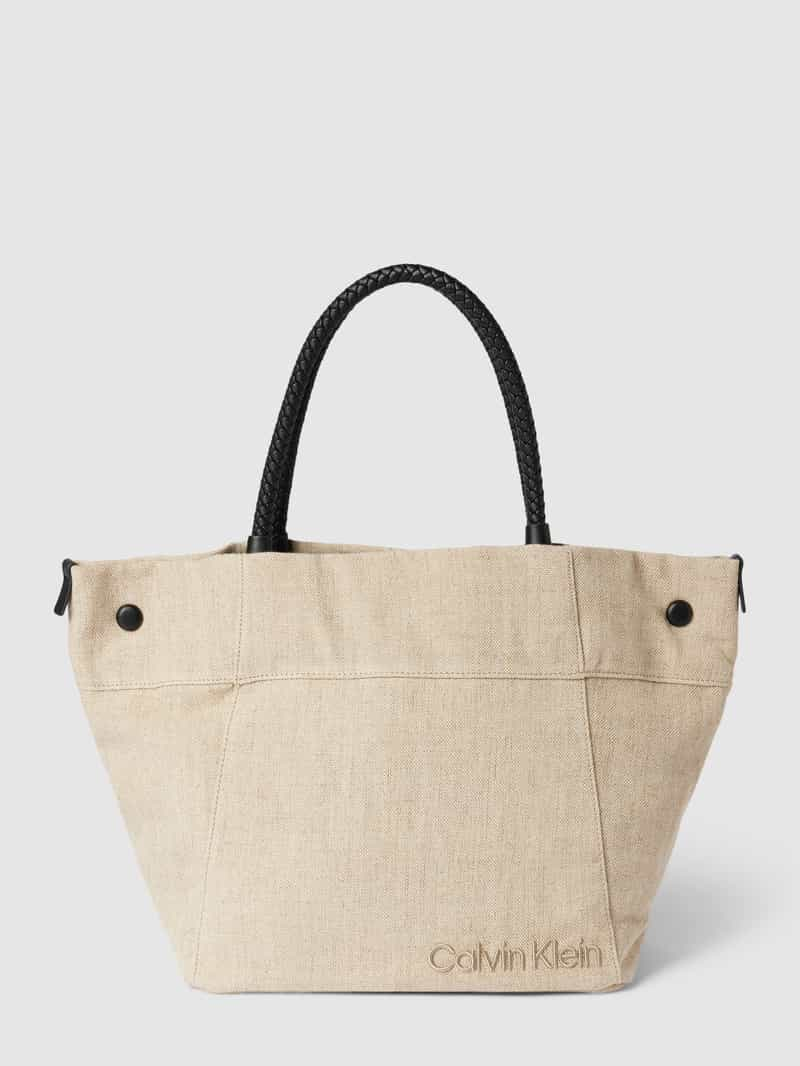 CK Calvin Klein Shopper van linnenmix met logostitching