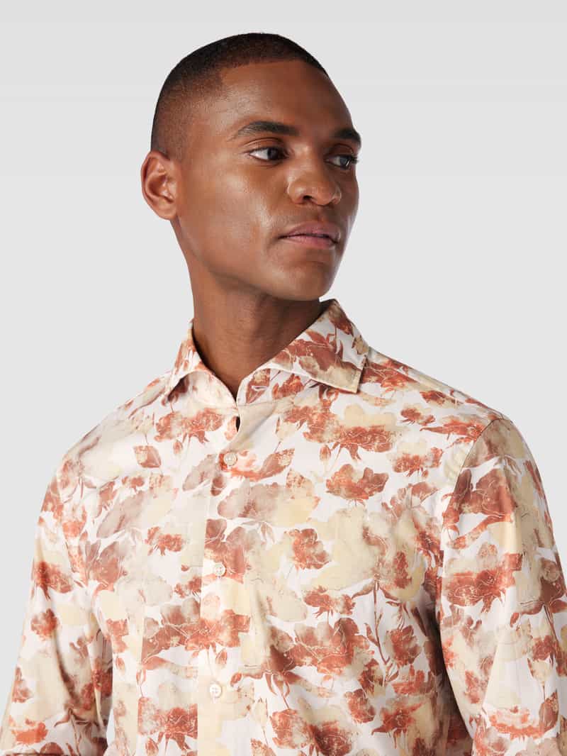 JOOP! Collection Slim fit zakelijk overhemd met all-over motief model 'Pai'