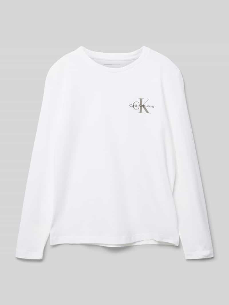 Calvin Klein Jeans Shirt met lange mouwen en labelprint