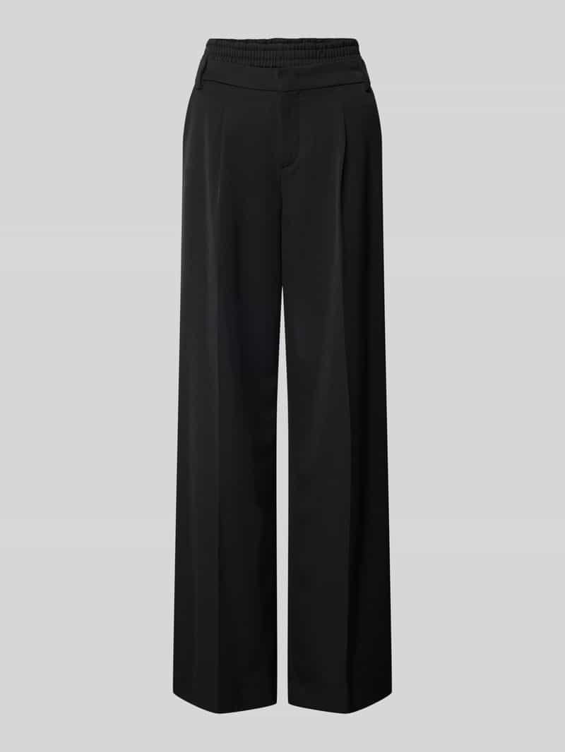 Liu Jo White Wide leg stoffen broek met bandplooien