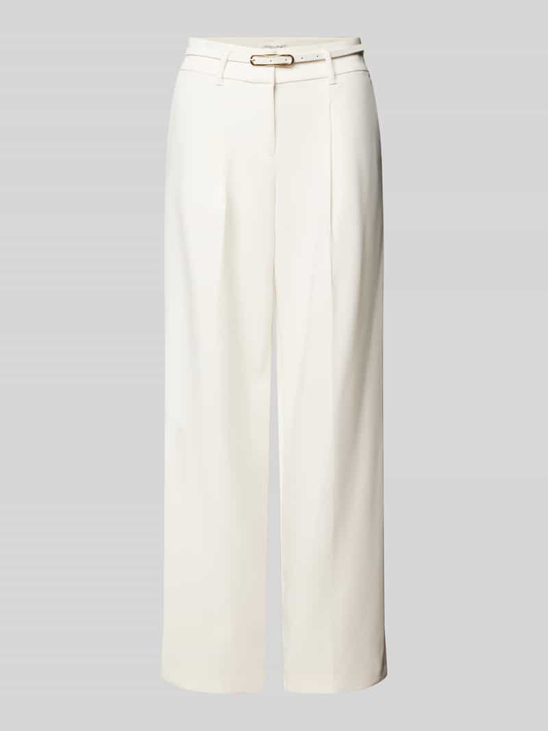 Christian Berg Woman Wide leg stoffen broek met bandplooien