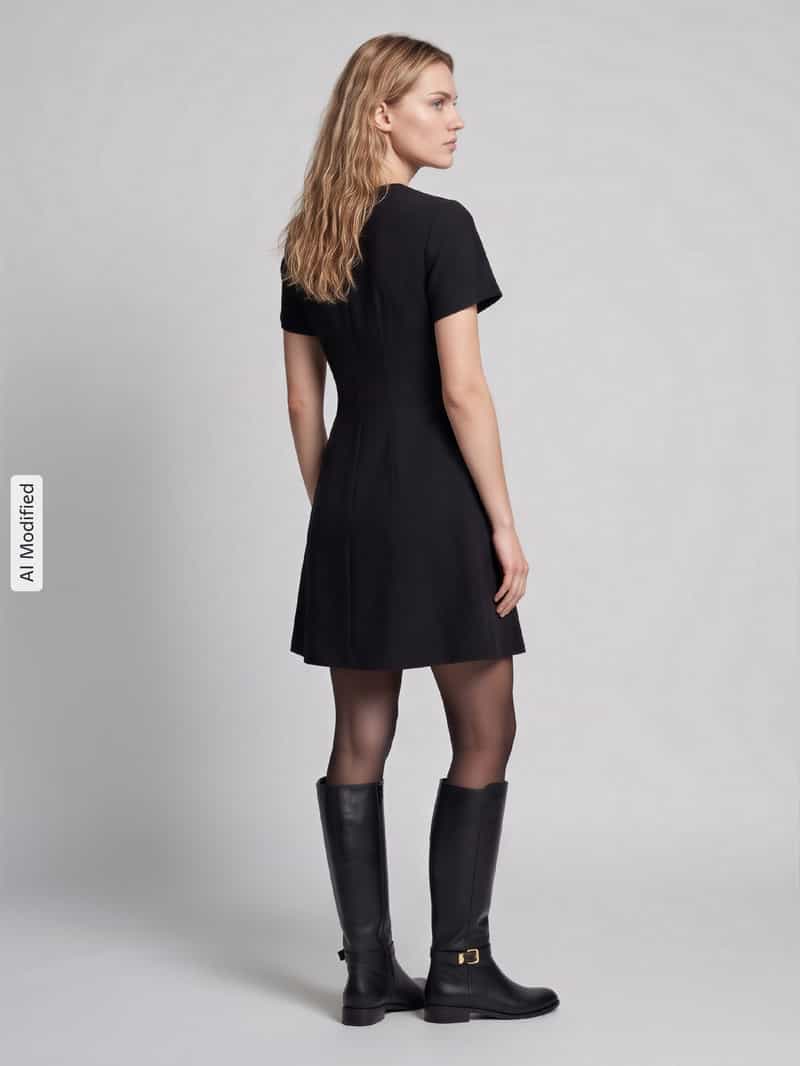HUGO Kokerjurk met paillettendetail model 'Kimesa'
