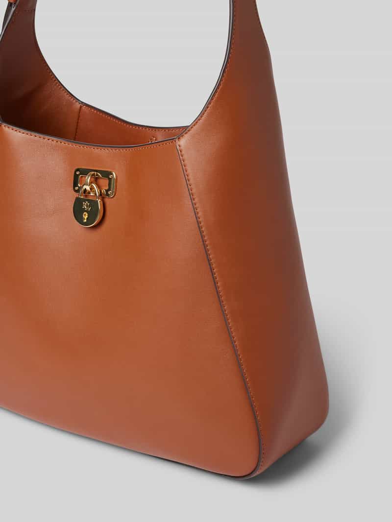 Lauren Ralph Lauren Lederen handtas met labelhanger model 'TANNER'