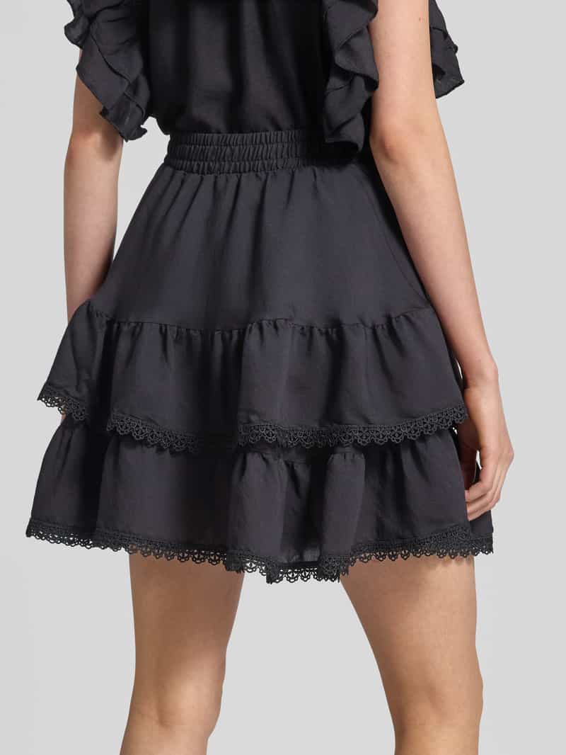 Gina Tricot Minirok met gehaakt kant model 'Boho'