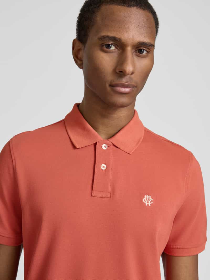 MCNEAL Regular fit poloshirt met knoopsluiting en labelstitching