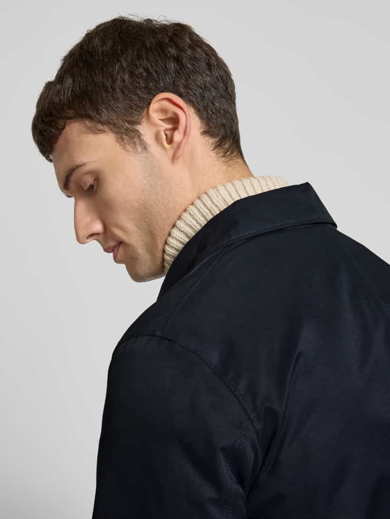 Marc O'Polo Relaxed fit lange jas van katoenmix met afneembare capuchon