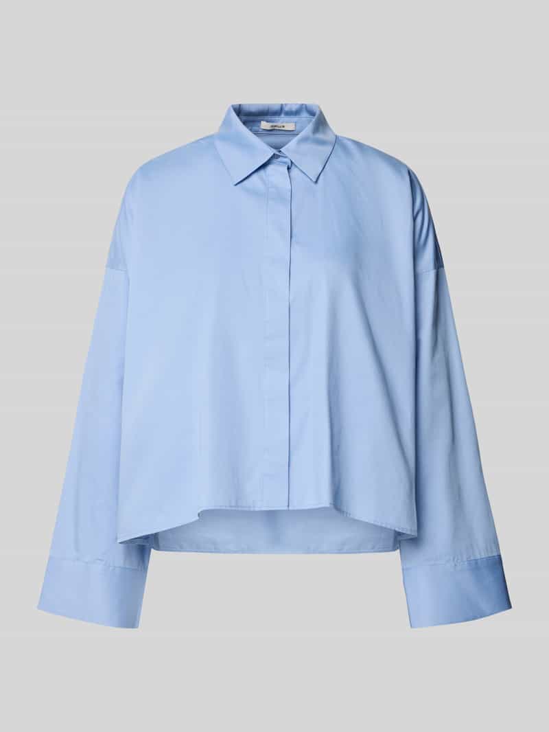 Overhemdblouse met verborgen knoopsluiting model 'Fundra'