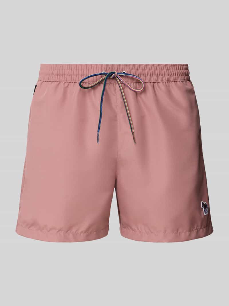 Paul Smith Zwembroek met labelpatch model 'ZEBRA'